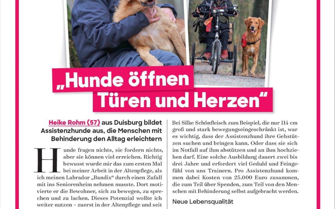 Wir freuen uns über einen redaktionellen Beitrag im Best Ager Magazin Frau im Leben!